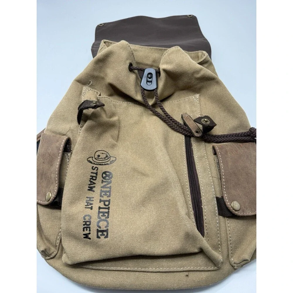 One Piece Straw Hat Crew Monkey D Luffy Japanese Anime Manga Canvas Backpack